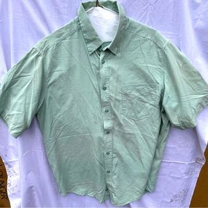 Men’s 100% Silk Mint Color Short Sleeve Shirt